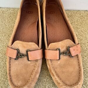 UGG Women's Light Brown Suede Loafers- Size 8